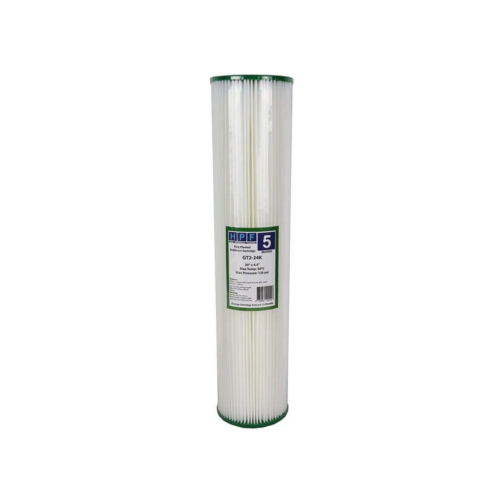 HPF Pleated Sediment Whole House Water Filter Replacement Cartridge 20" x 4.5"