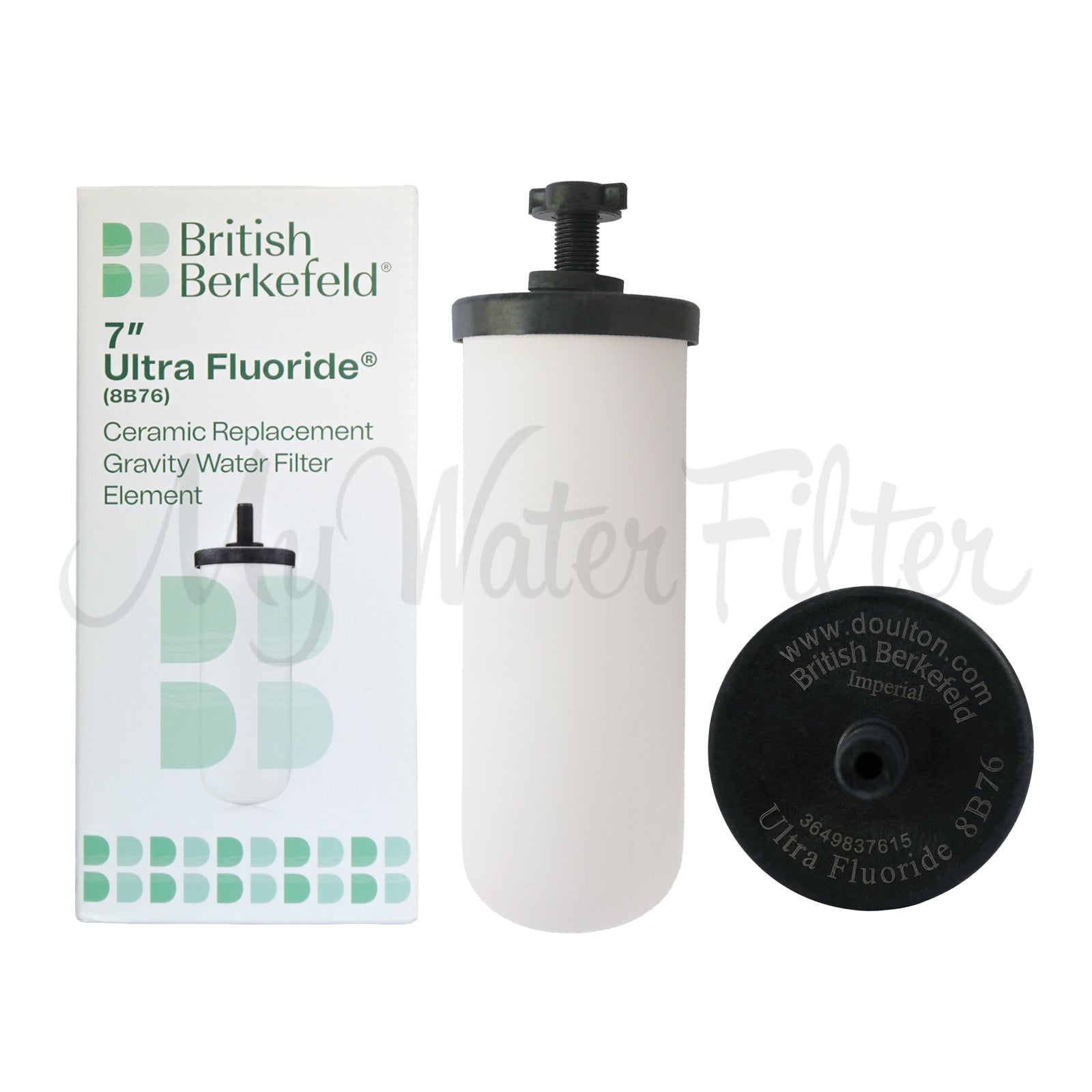British Berkefeld 7" Ultra Fluoride Ceramic Water Filter Candle Twin Pack