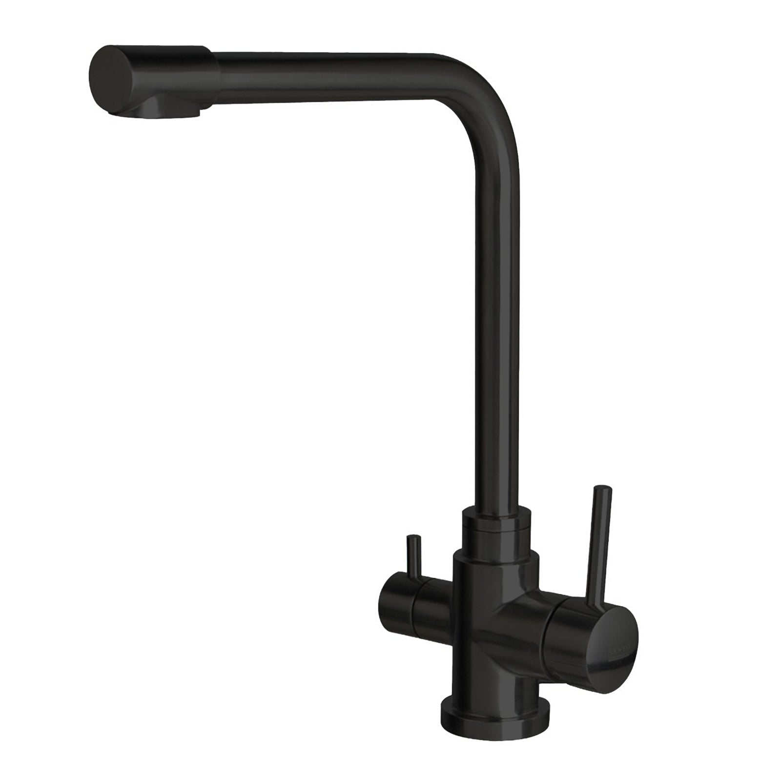 Tall Square Neck - 3 Way Kitchen Mixer Tap - Black