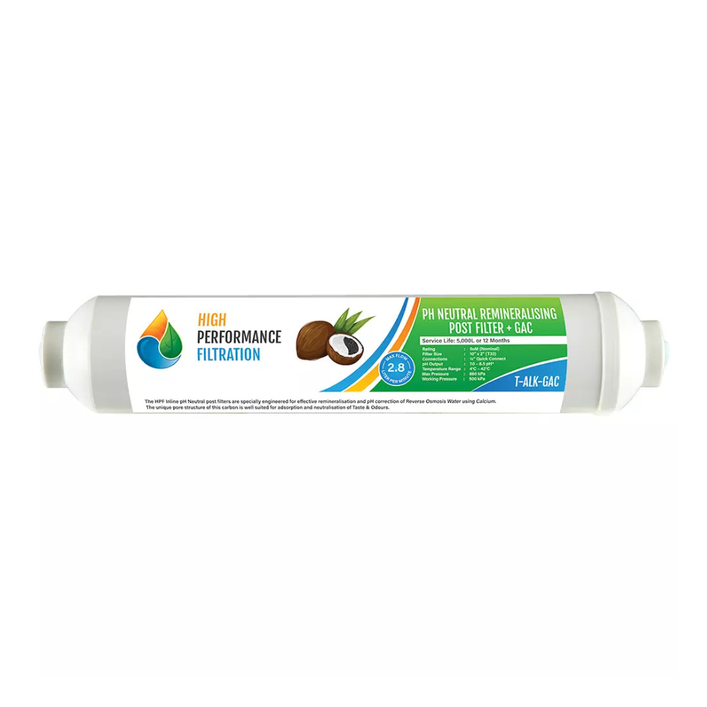 Carbon Calcite pH Neutralisation Inline Water Filter Replacement Cartridge 10"