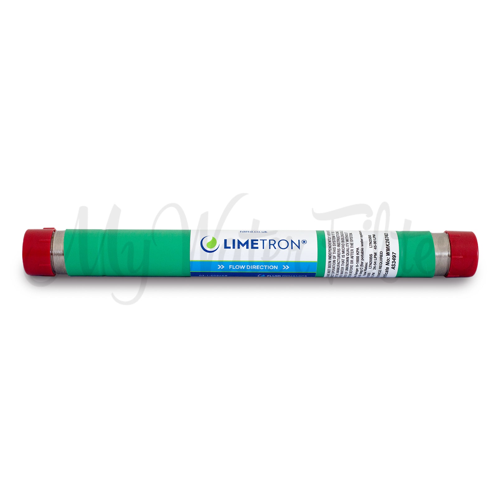 Limetron Whole House Hard Water Conditioner Descaler Front View with watermark