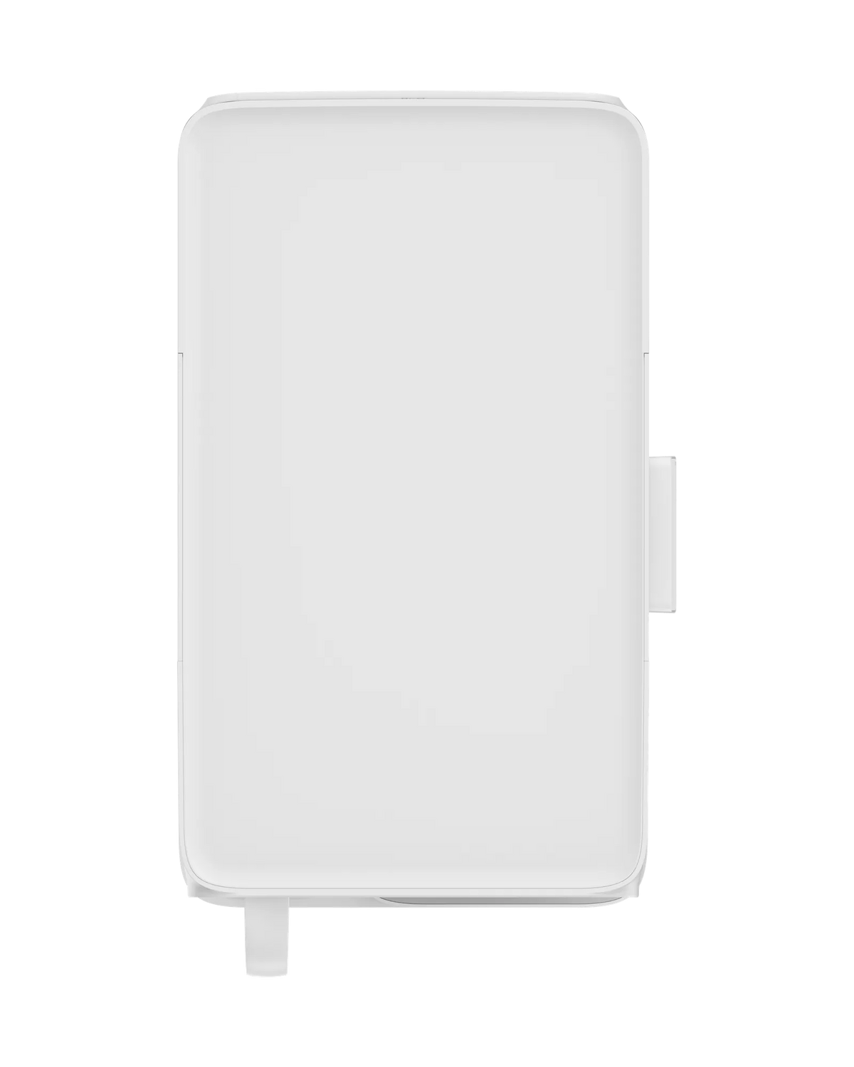 Top-down view of the white Philips water station showing the flat lid and a side handle.