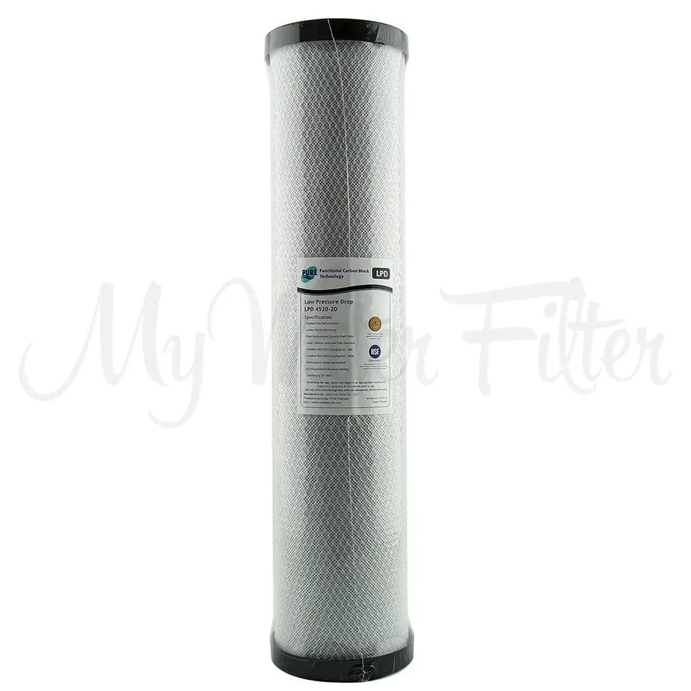 Pure LPD 20 Micron Low Pressure Carbon Block Whole House Water Filter Replacement Cartridge 20