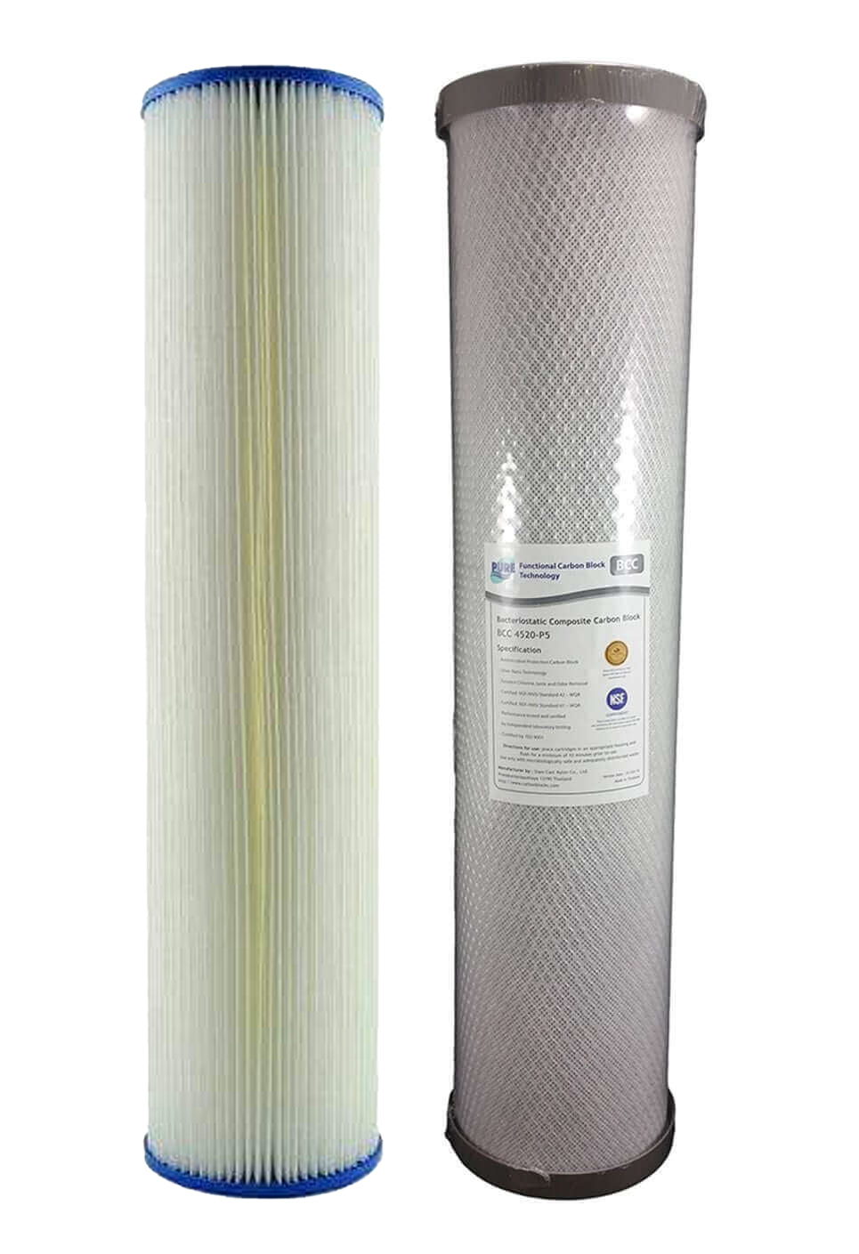 Replacement Cartridge Pack for HPF All in One 20" x 4.5" Twin Big Blue Whole House Water Filter System