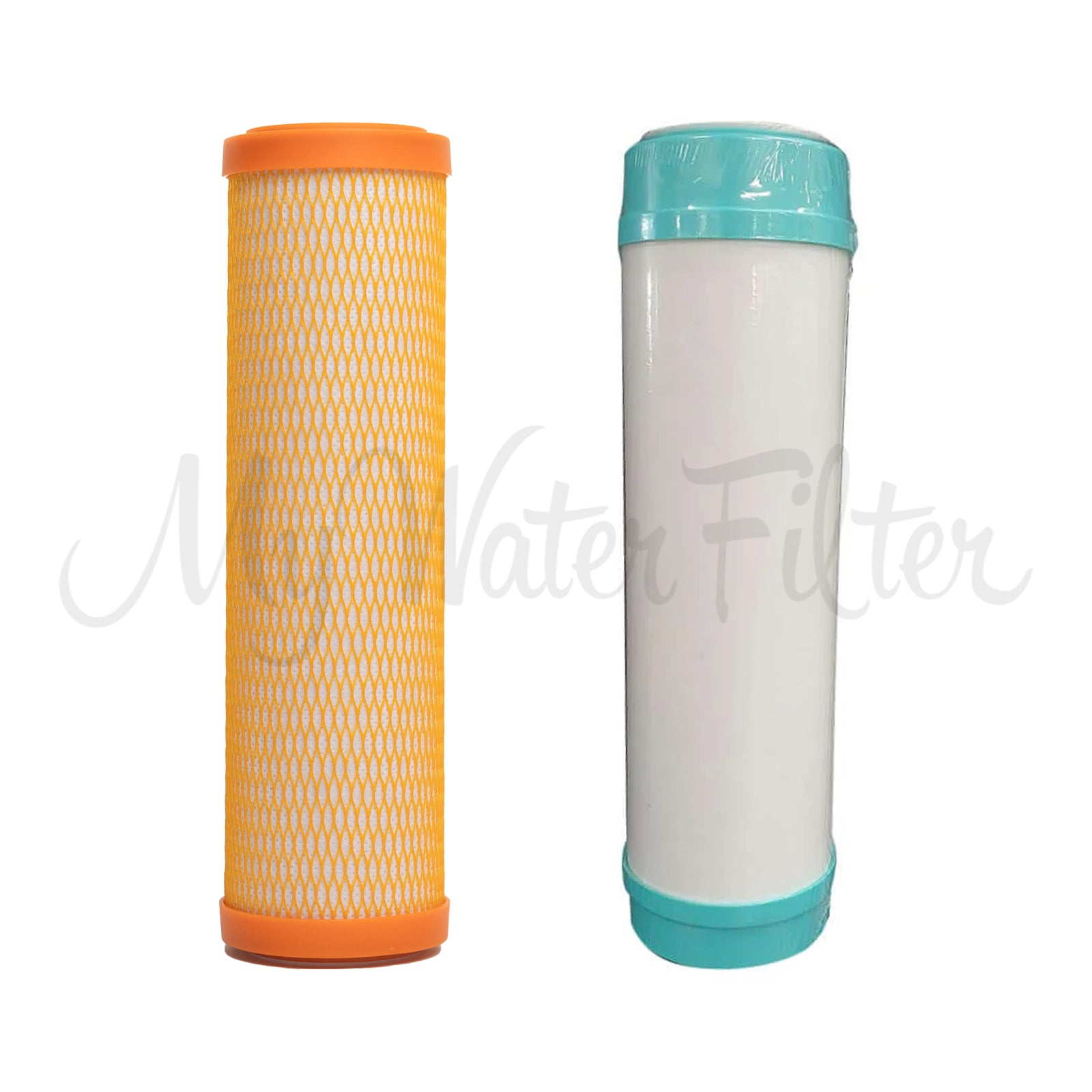 Replacement Cartridge Pack for ULTRAPURE 10" Twin Benchtop/Under Sink Water Filter System with Alkaline
