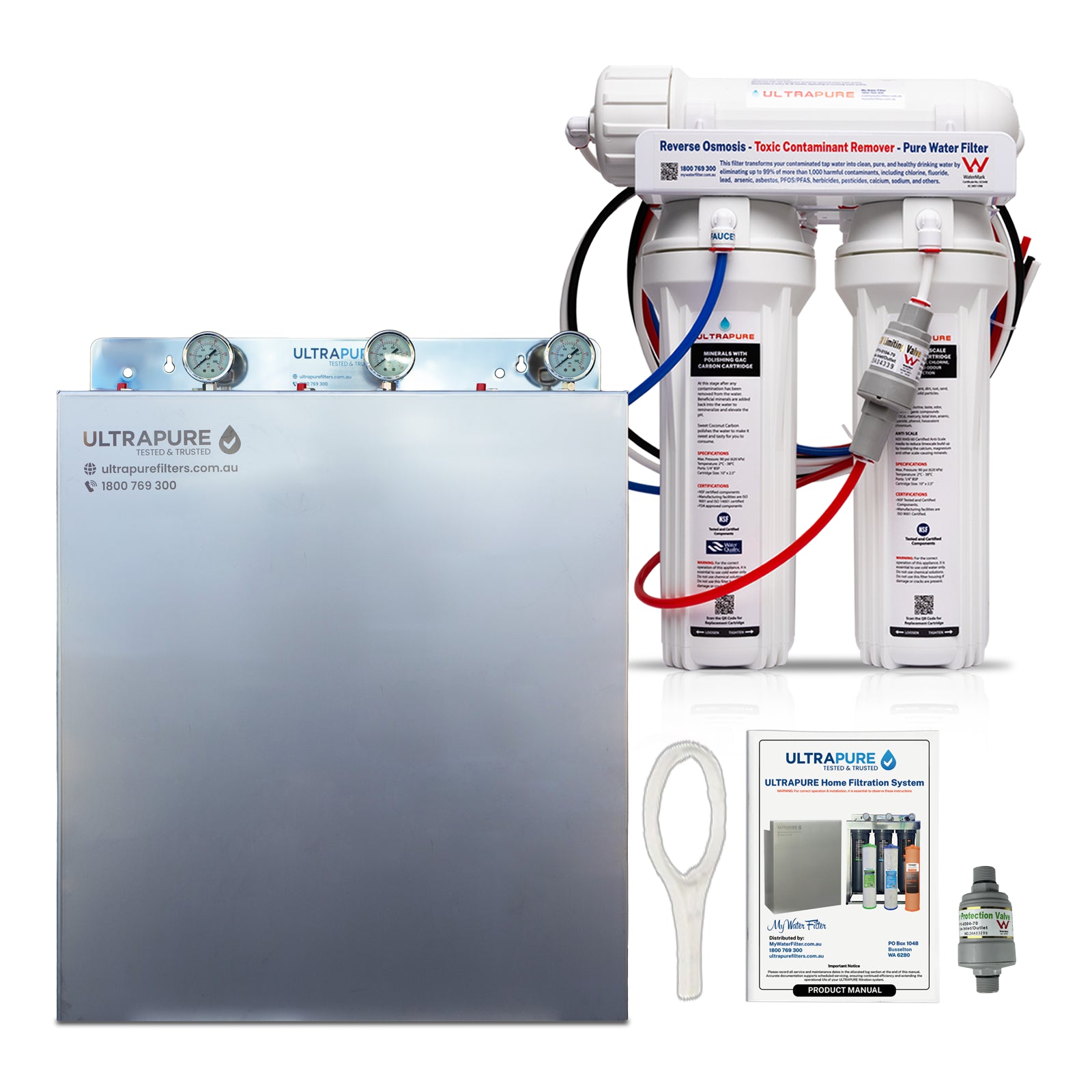 ULTRAPURE Hard Water Home Filtration System with Super Seal Cartridges covered