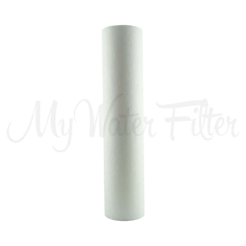 A 1 Micron Polyspun Sediment Water Filter Replacement Cartridge, in10" x 2.5" size to suit benchtop and undersink water filters
