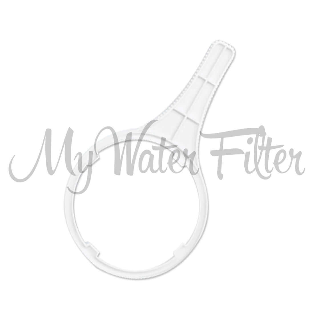 A Housing Removal Tool in white plastic water filter wrench, intended to open the housings for the MWF 20