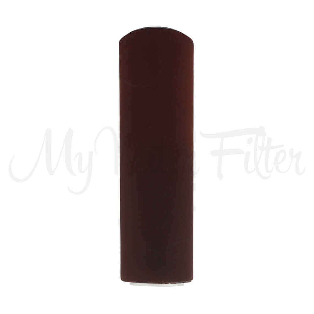 A dark red cylindrical Aragon Water Filter Replacement Cartridge 9" x 2.5" size