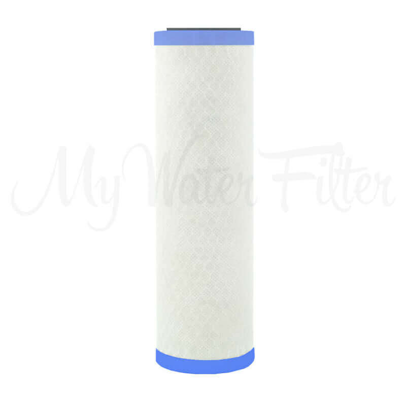 A Doulton carbon block ceramic cartridge with light blue end caps