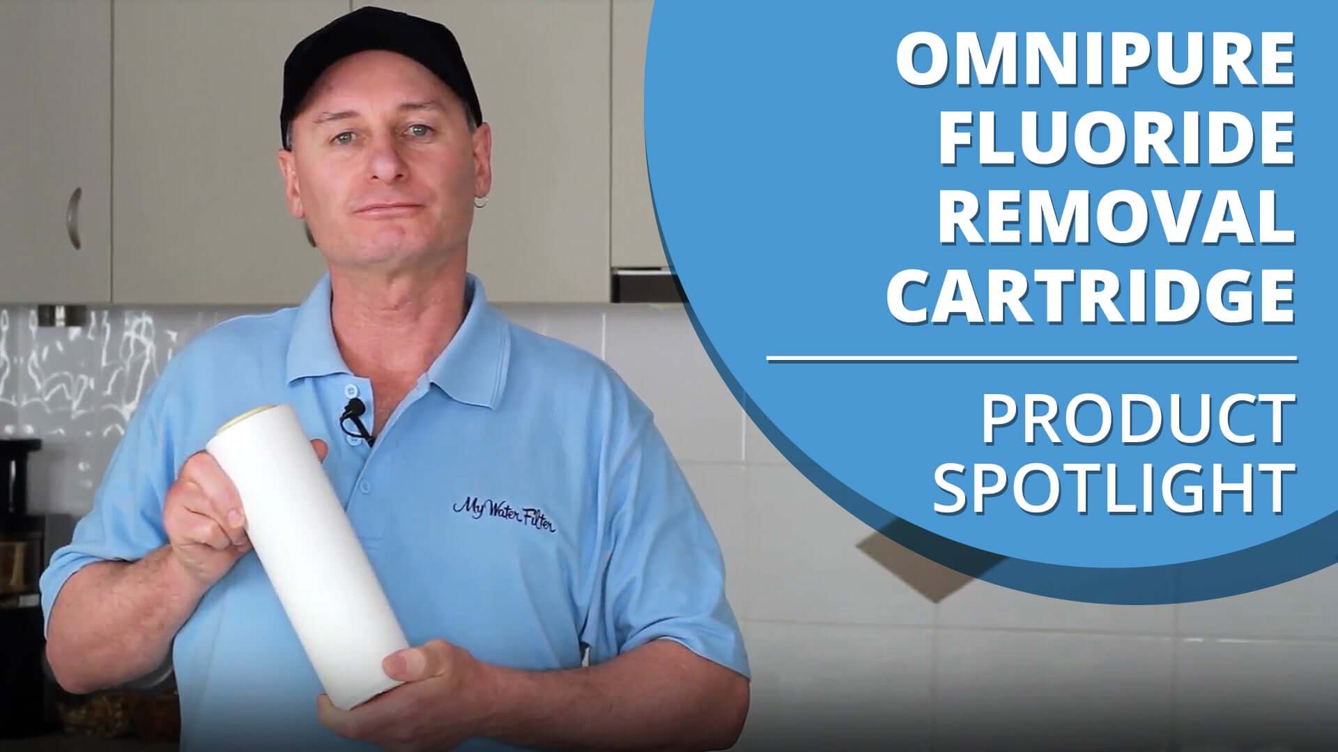 Rod holding an Omnipure Fluoride Removal Cartridge