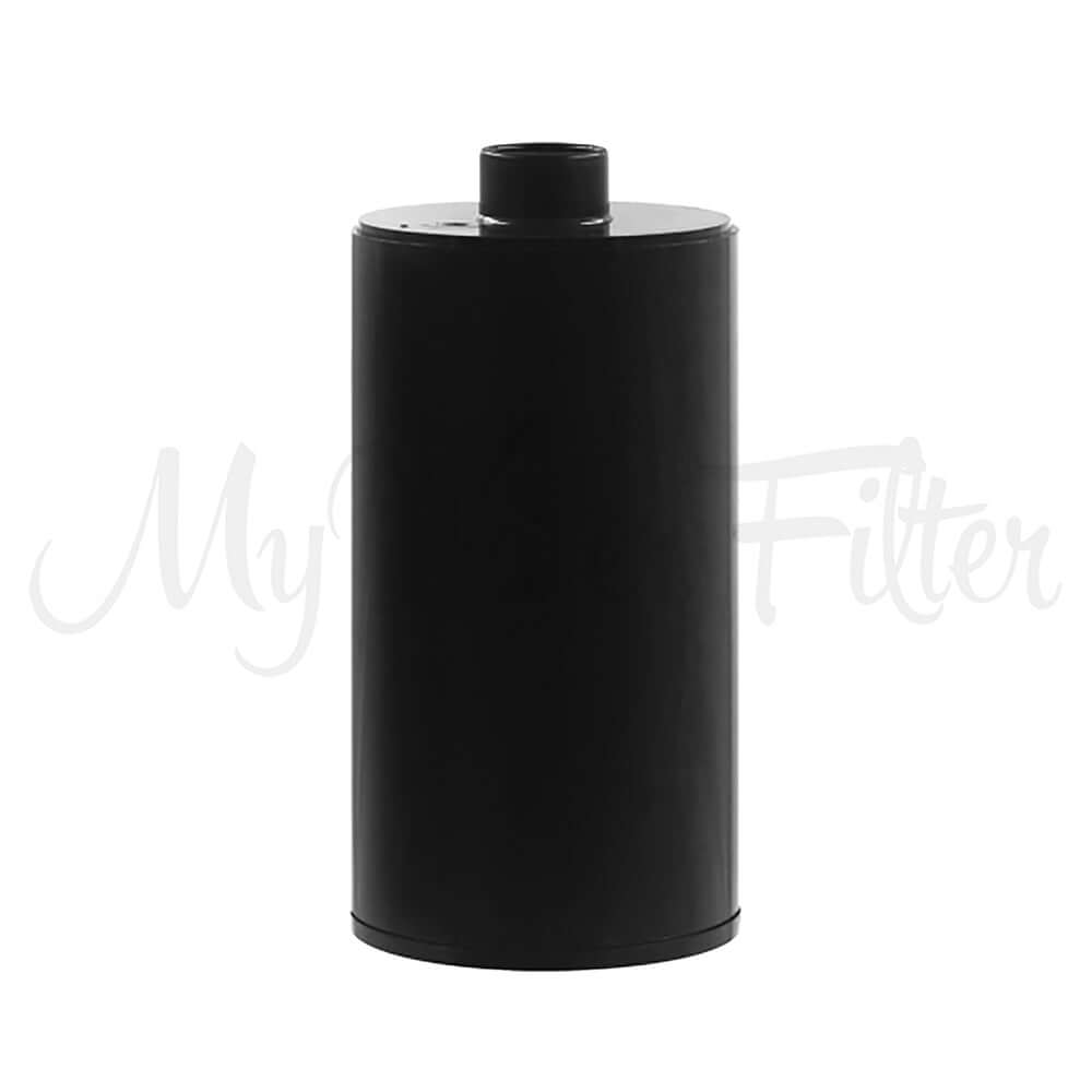UltraStream Replacement Cartridge for the UltraStream Hydrogen Rich Water Ionizer Filter System in black and chrome, designed with a cylindrical shape and cap on top
