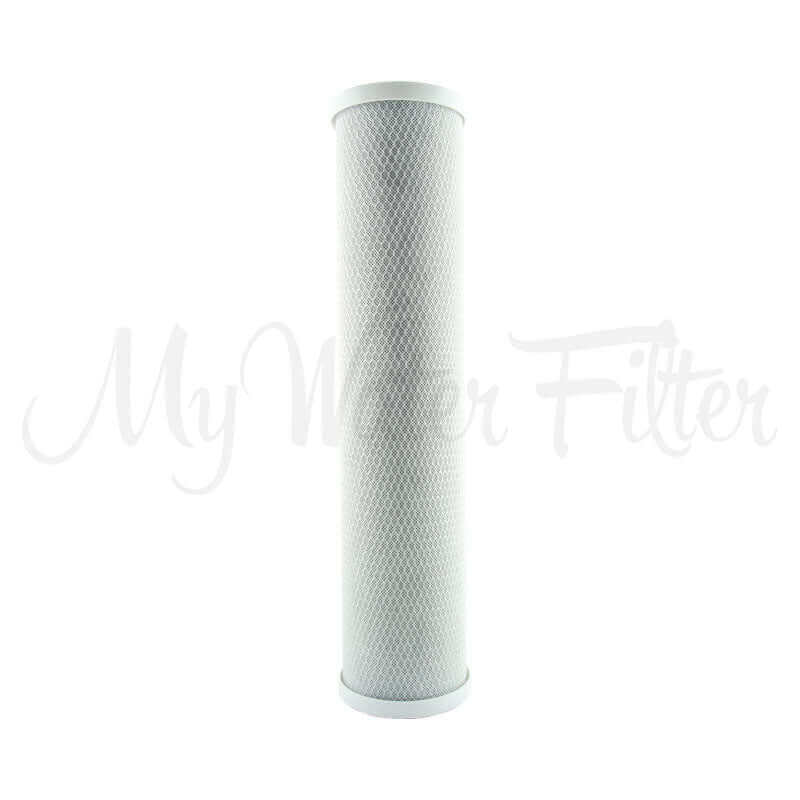 A carbon block filter in cylindrical design and textured surface as part of the MWF 20