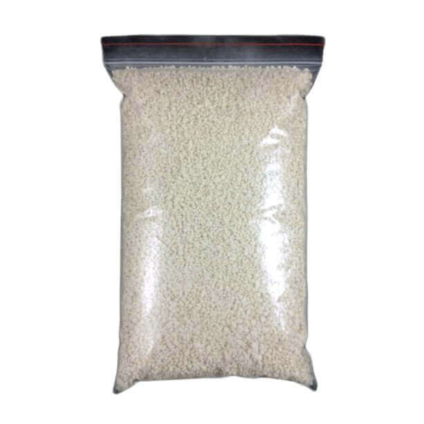 A sealed clear plastic bag filled with Corosex pH Elevation Media 22kg, ideal for water alkalizing.