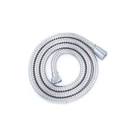 Flexible Shower Hose - Chrome - 1.5 metre, set against a white background, showcases a sleek design with durable materials for long-lasting performance.