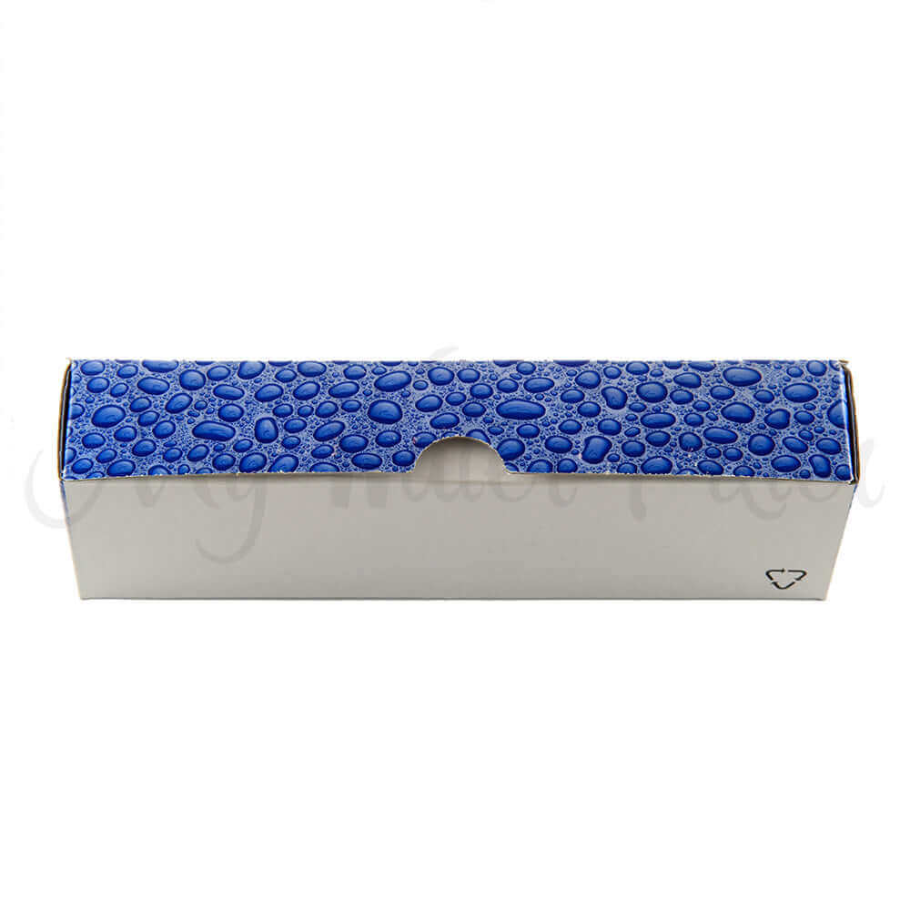 A rectangular Grander Penergizer box featuring a blue water droplet pattern on the top.