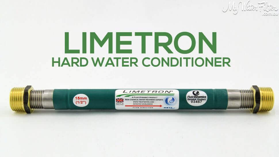 A Limetron Hard Water Conditioner displayed horizontally with 3/4