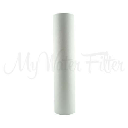 A white cylindrical polyspun sediment cartridge as part of the MWF 20