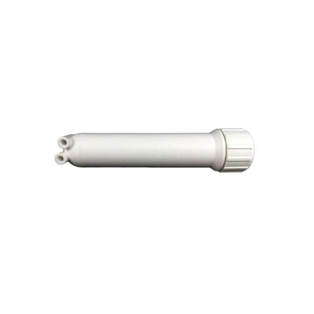 The Reverse Osmosis Membrane Filter Housing features a cylindrical body and a threaded cap.