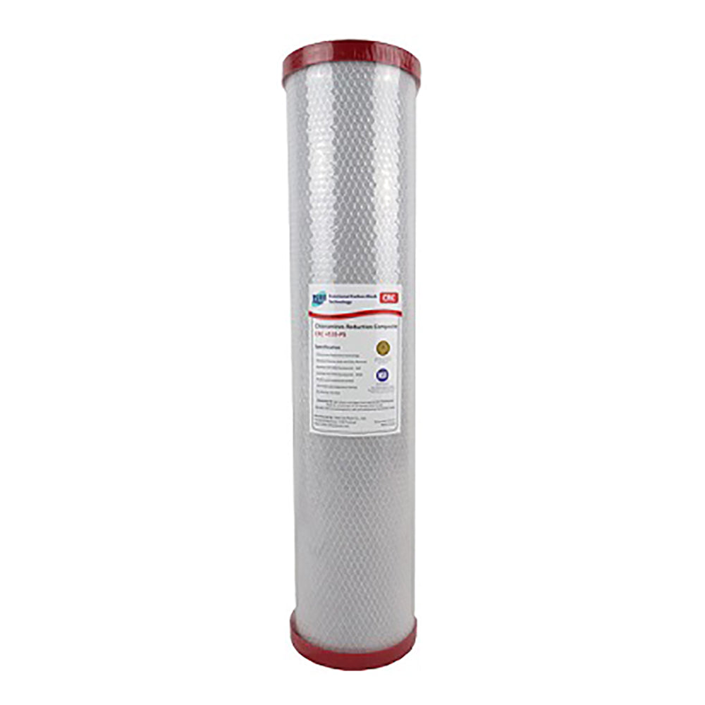 HPF 20" x 4.5" Triple Big Blue Whole House Chloramine Reduction Water Filter System Complete with Hard Water Conditioner