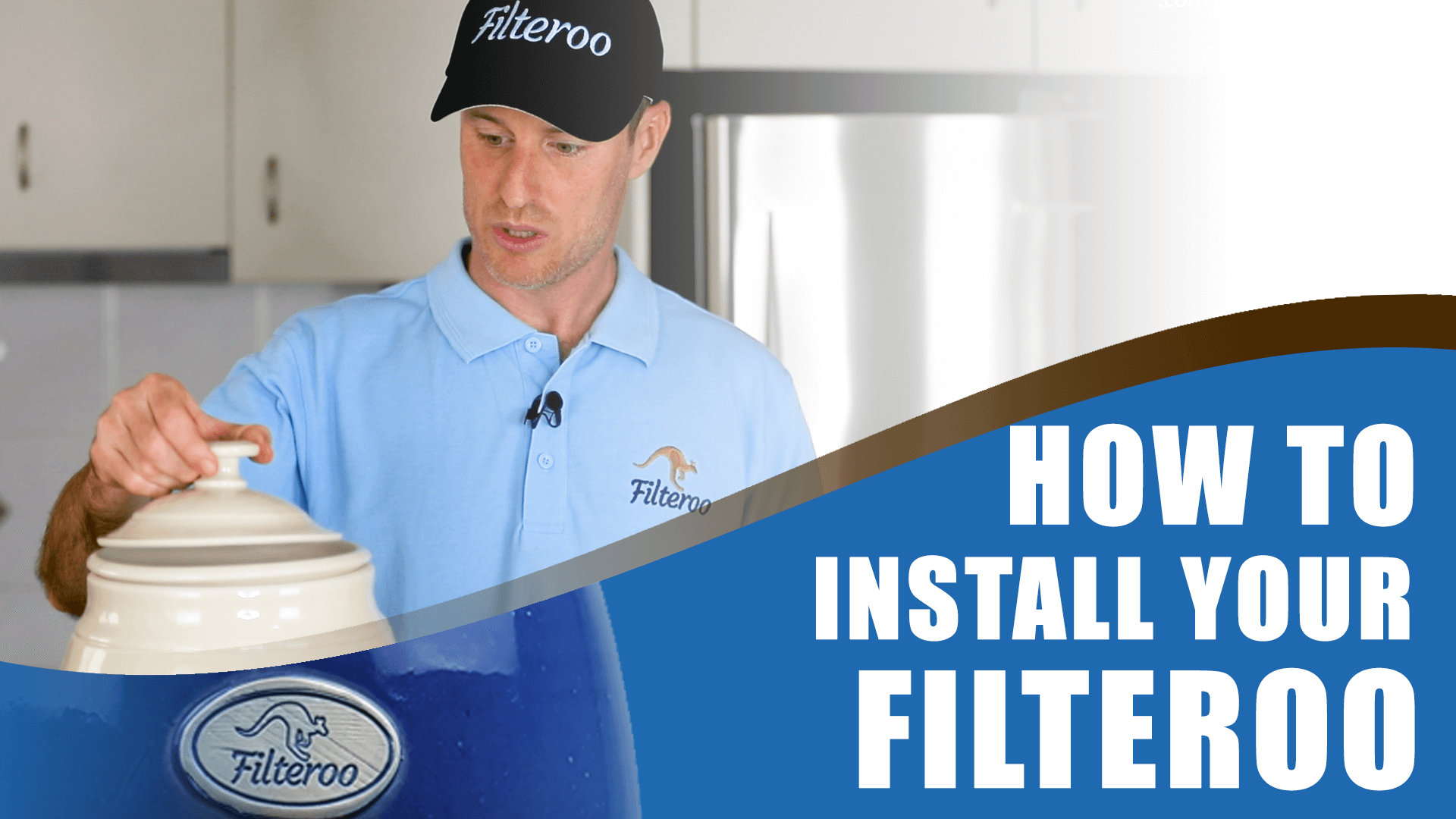 FILTEROO Gravity Fed Stoneware Water Filter with Ceramic/Carbon Cartridge - Installation Instruction