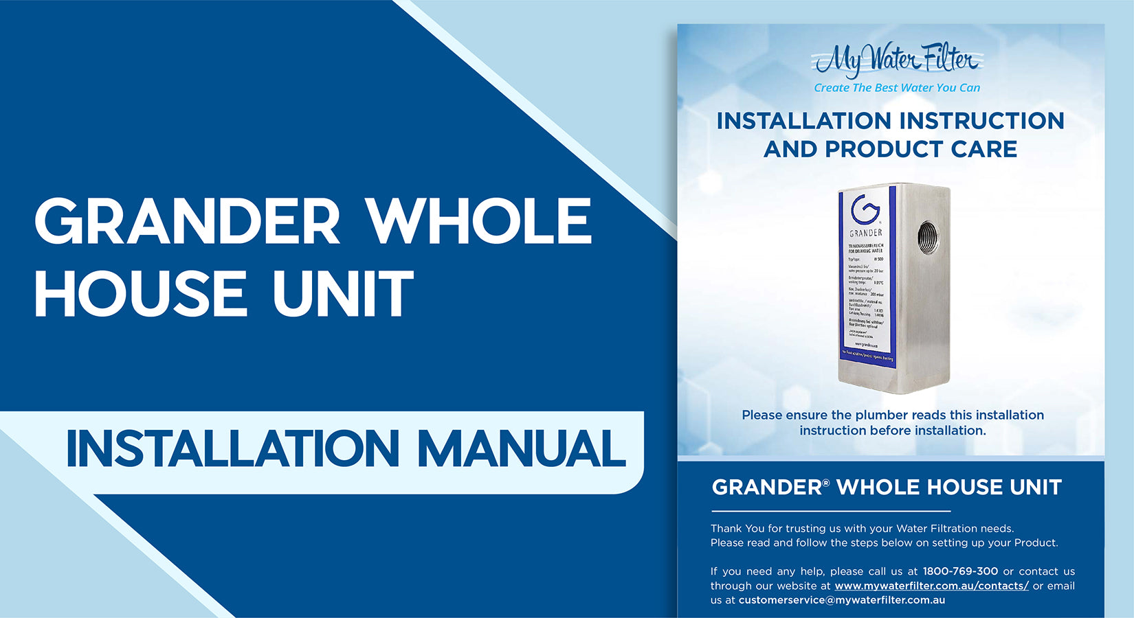 Grander Whole House Unit Installation Manual