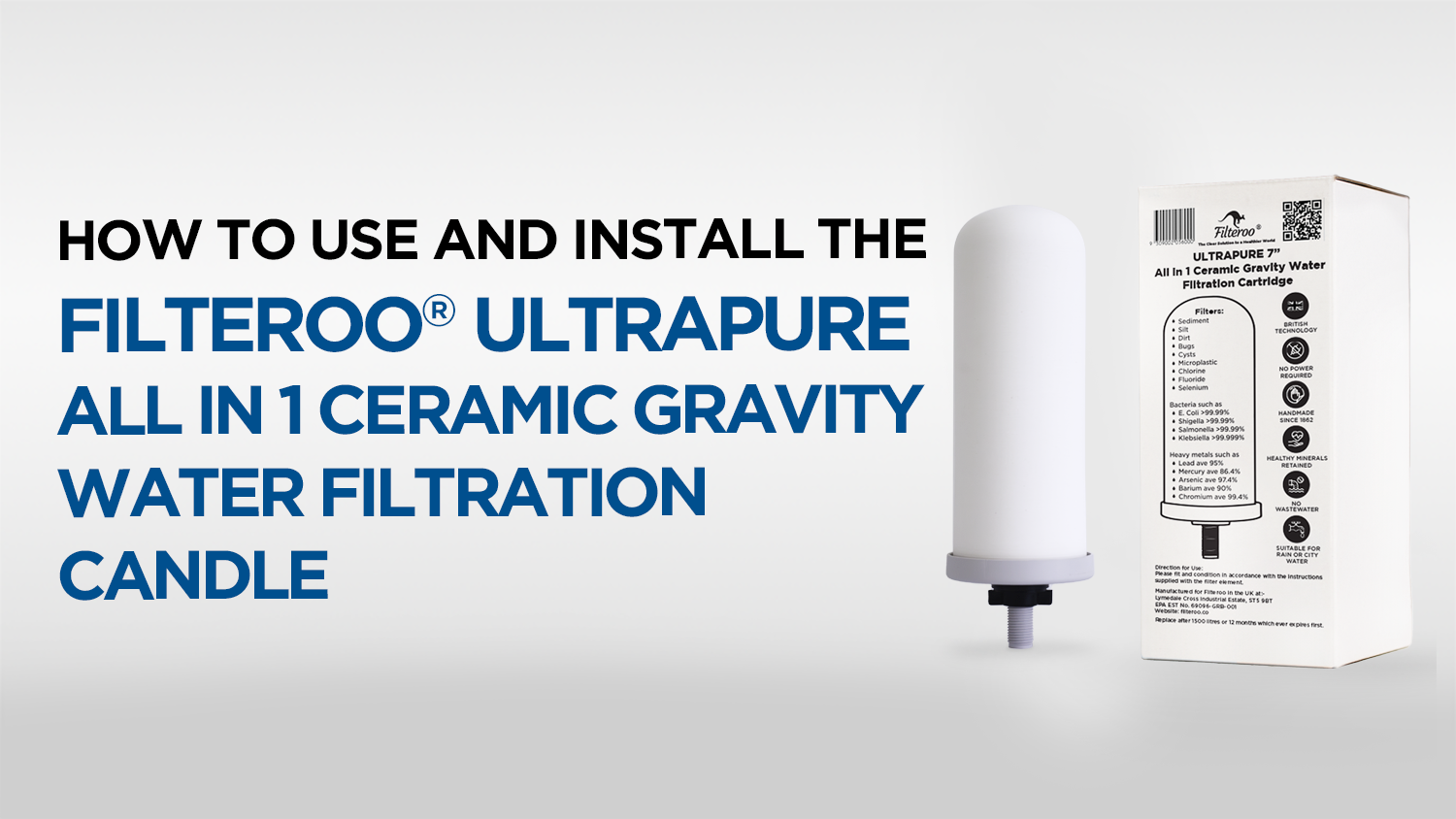 How to Setup Your Filteroo® ULTRAPURE All in 1 Ceramic Gravity Water Filtration Candle