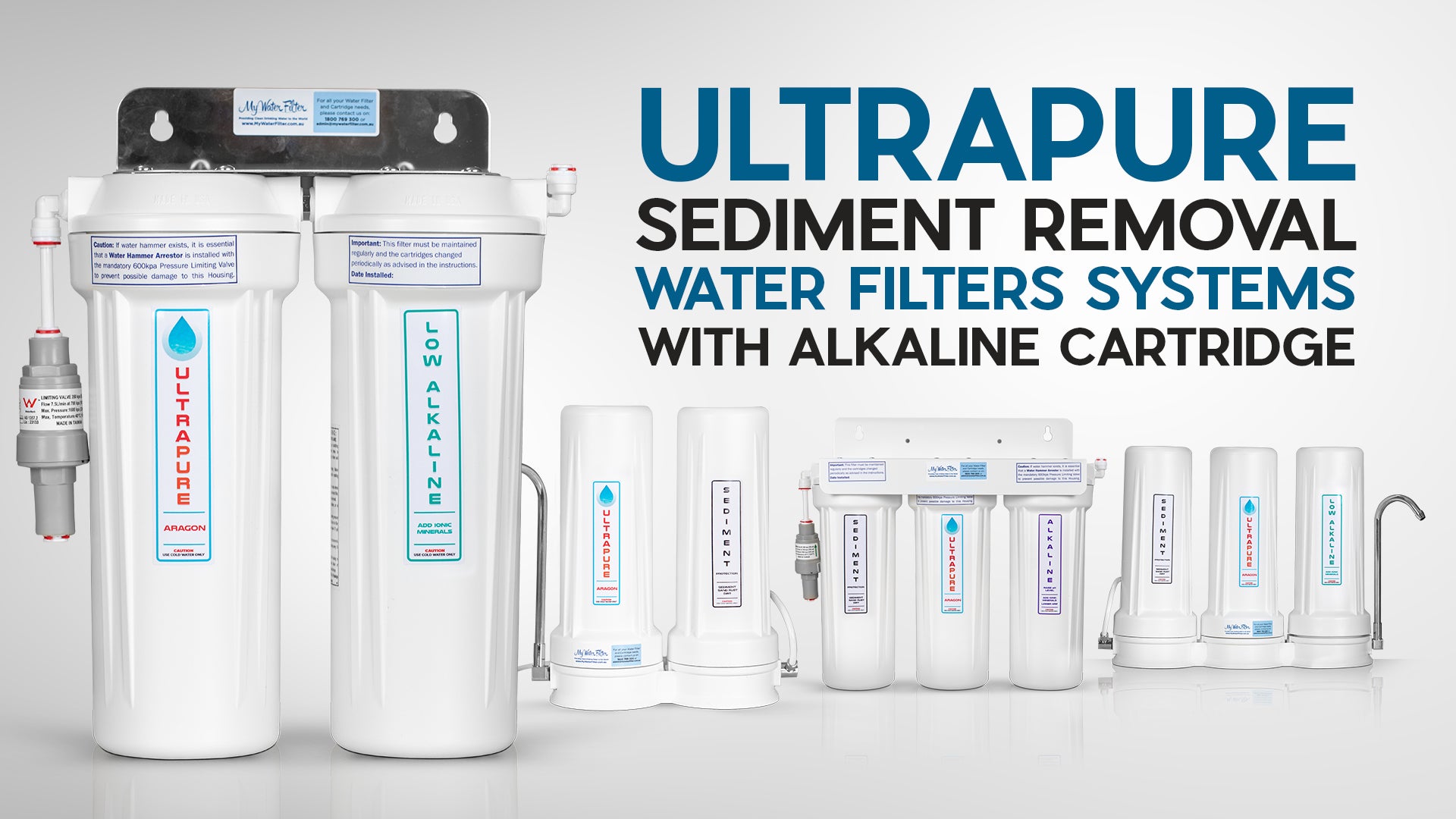 Ultrapure Benchtop and Under Sink with Alkaline Water Filters