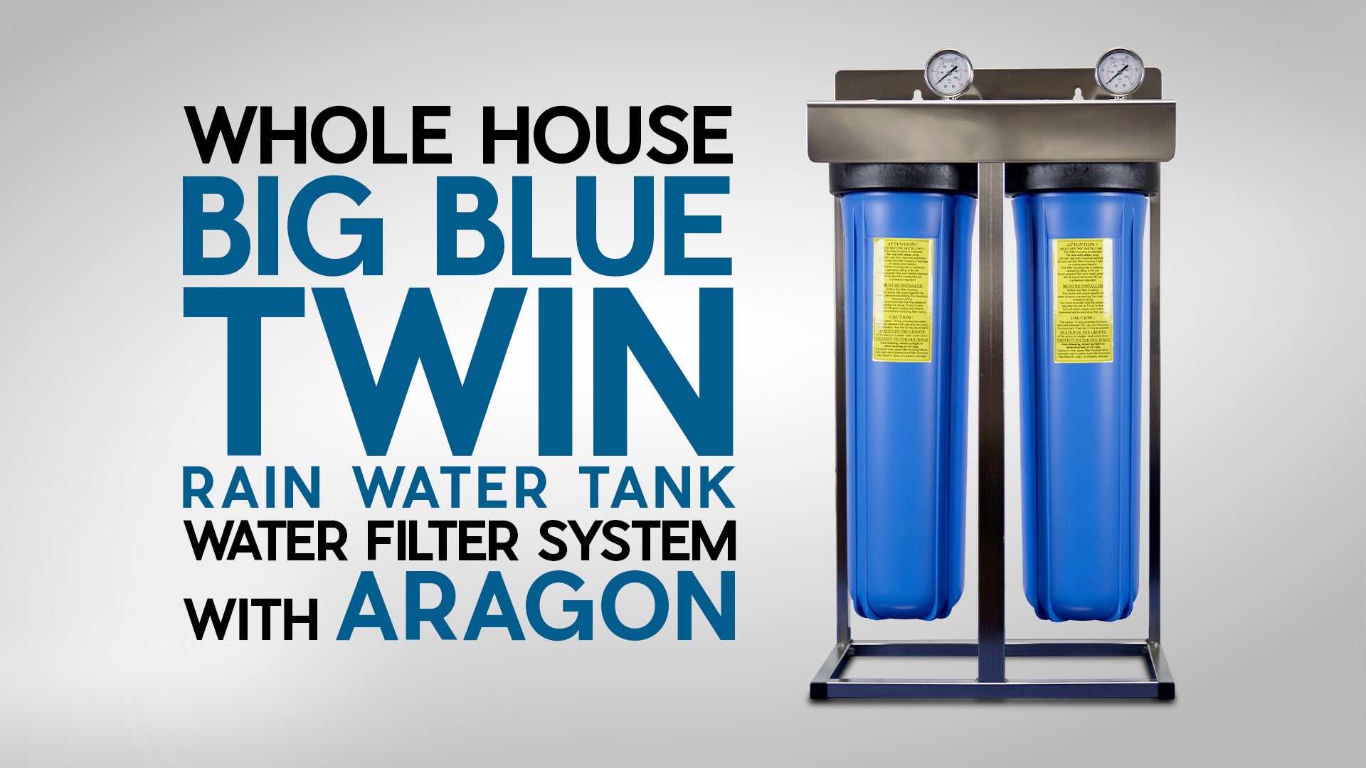 MWF 20" x 4.5" Twin Big Blue Whole House Rain Water Tank Water Filter System with Aragon - Product Spotlight [VIDEO]
