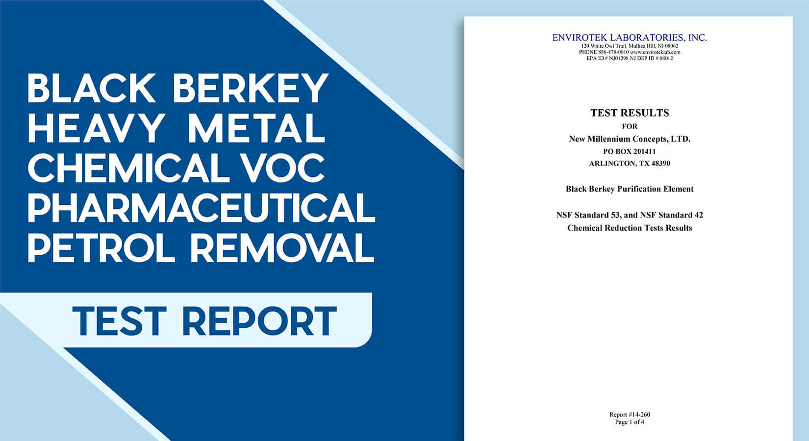 BLACK BERKEY HEAVY METAL CHEMICAL VOC PHARMACEUTICAL PETROL REMOVAL TEST REPORT