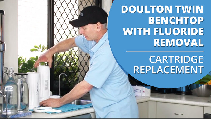 How to change cartridges in Doulton Ultracarb Twin Benchtop Filter w/ Fluoride Removal [VIDEO] 