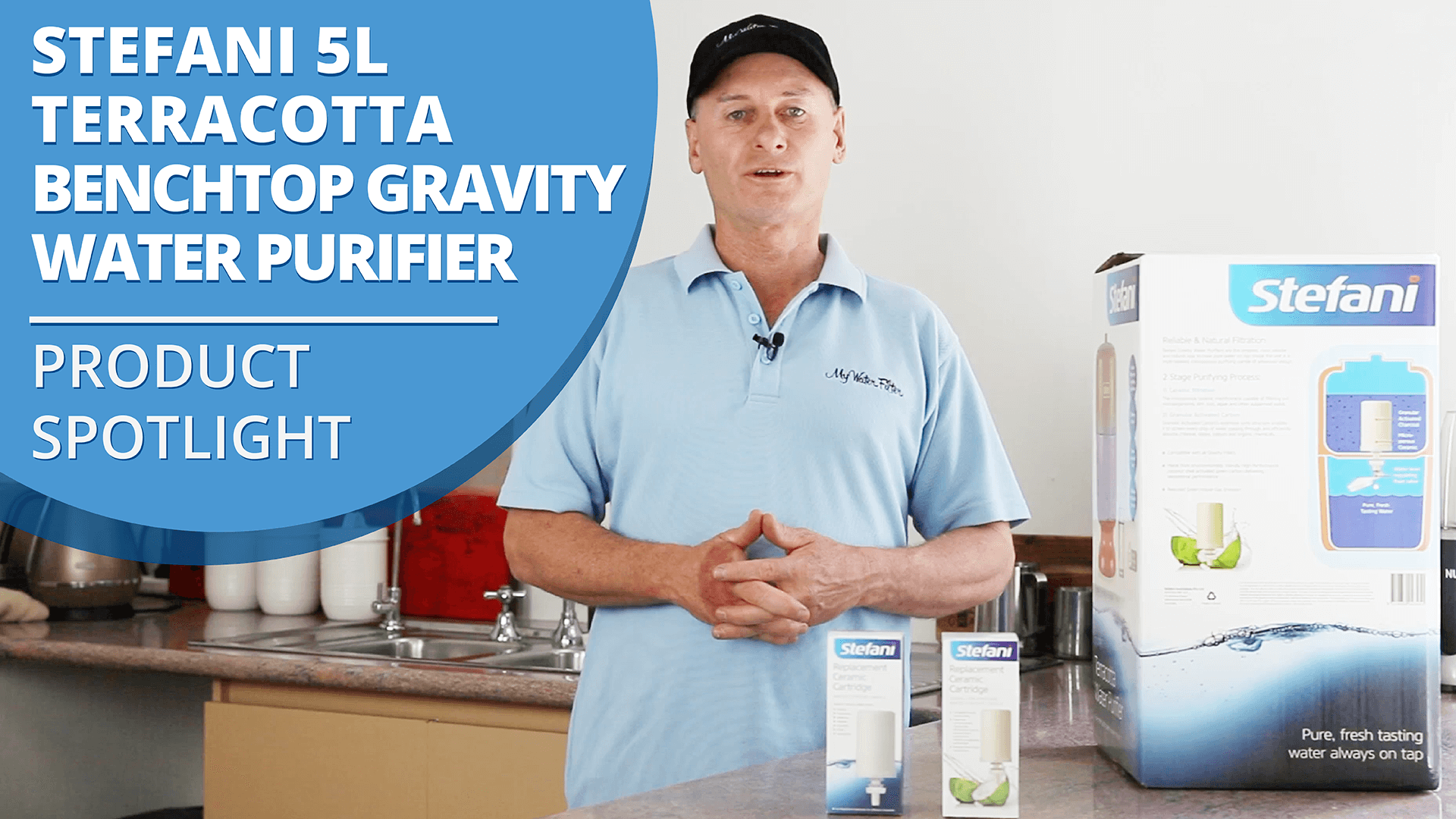 Stefani 5L Terracotta Benchtop Gravity Water Purifier - Product Spotlight [Video]