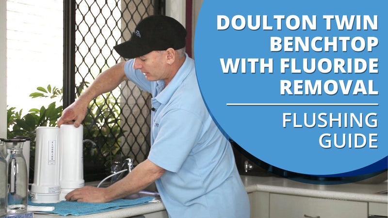 How to flush your Doulton Ultracarb 0.5 Micron 10" Twin Benchtop City Water Filter with Fluoride Removal [VIDEO]