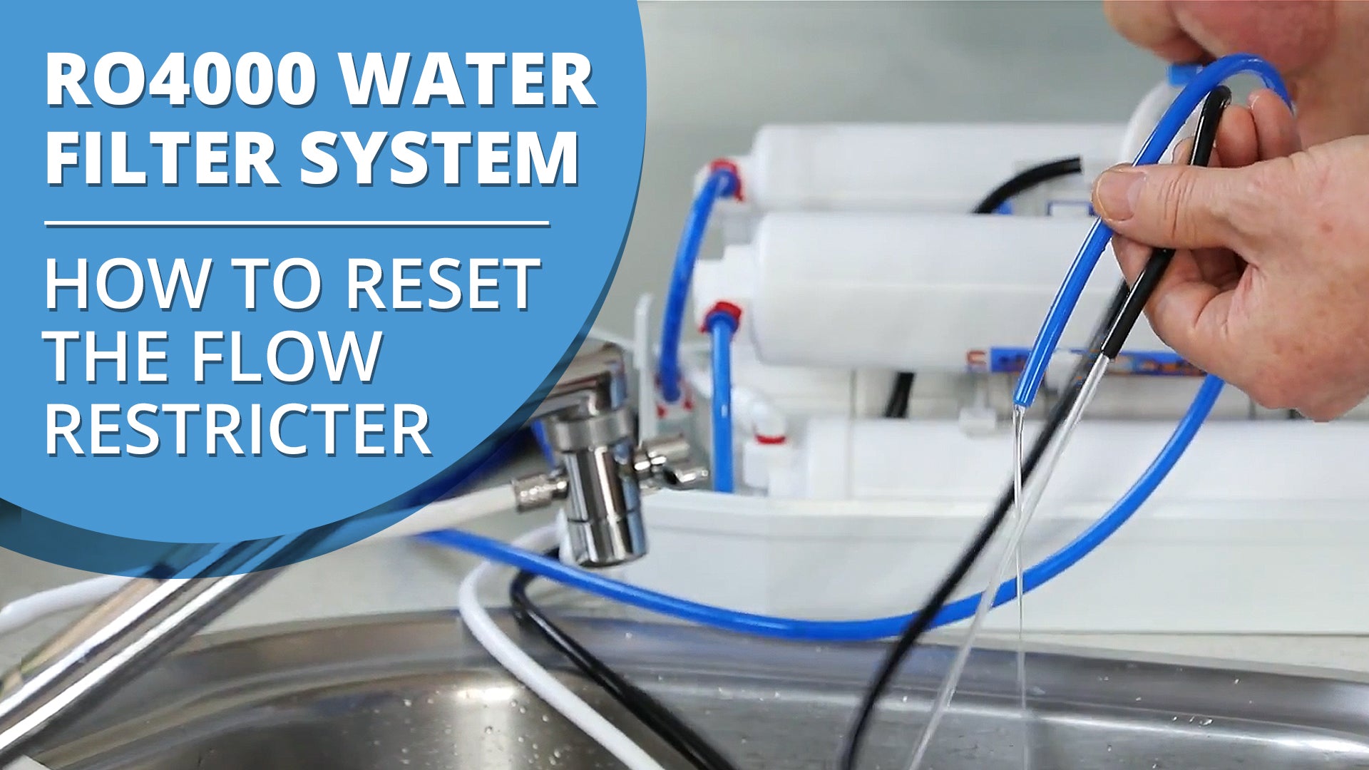 How to Reset the Flow Restricter on the RO4000 for Fast Flowing Waste Water Hose [VIDEO] 