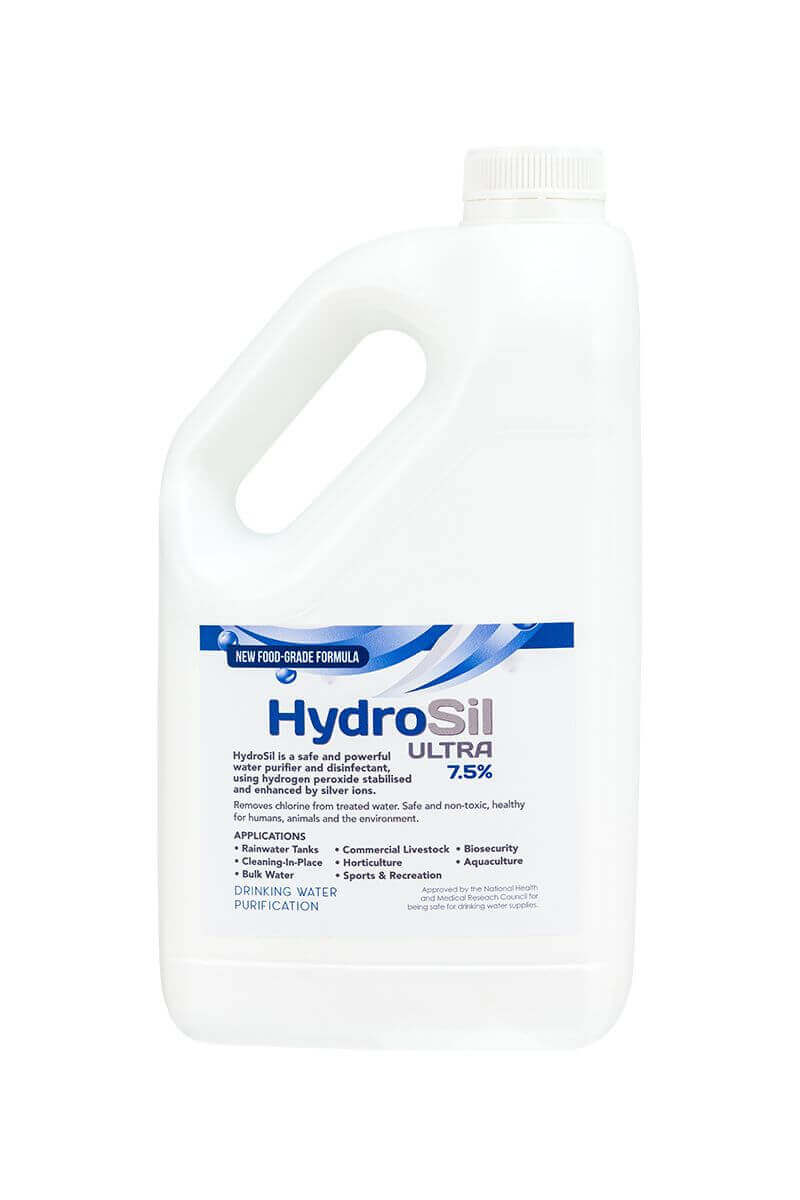 HydroSil Ultra Silver Stabilised Hydrogen Peroxide Water Purification 7.5%