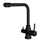 Short Square Neck - 3 Way Mixer Tap - Black