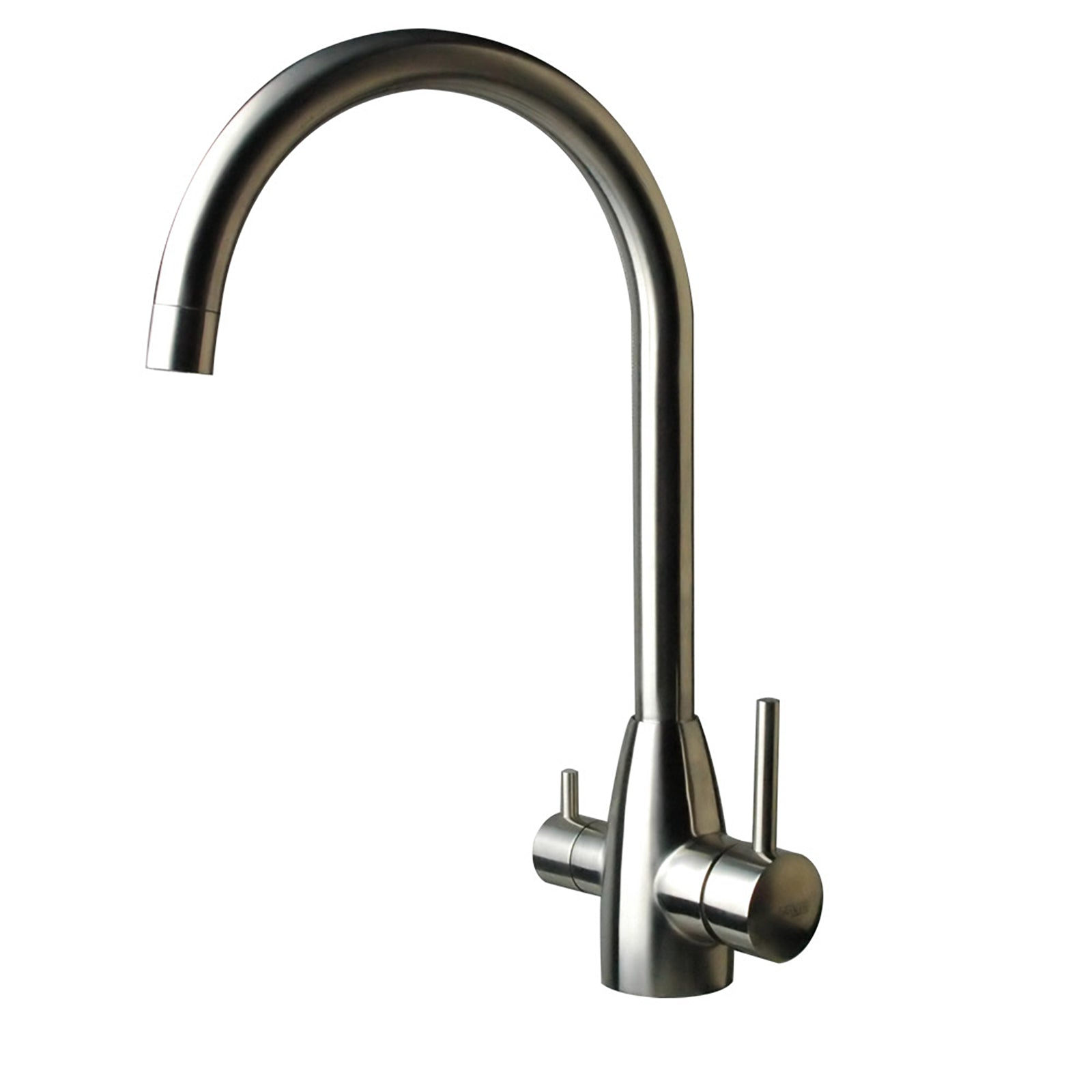 Gooseneck - 3 Way Kitchen Mixer Tap - Stainless Steel