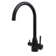 Gooseneck - 3 Way Kitchen Mixer Tap - Black