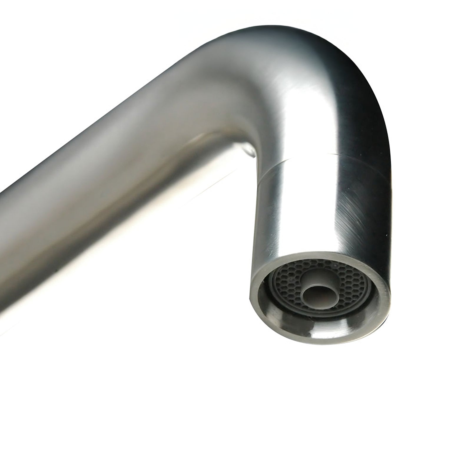 3 Way Mixer Tap - Rounded Square Neck - Stainless Steel faucet