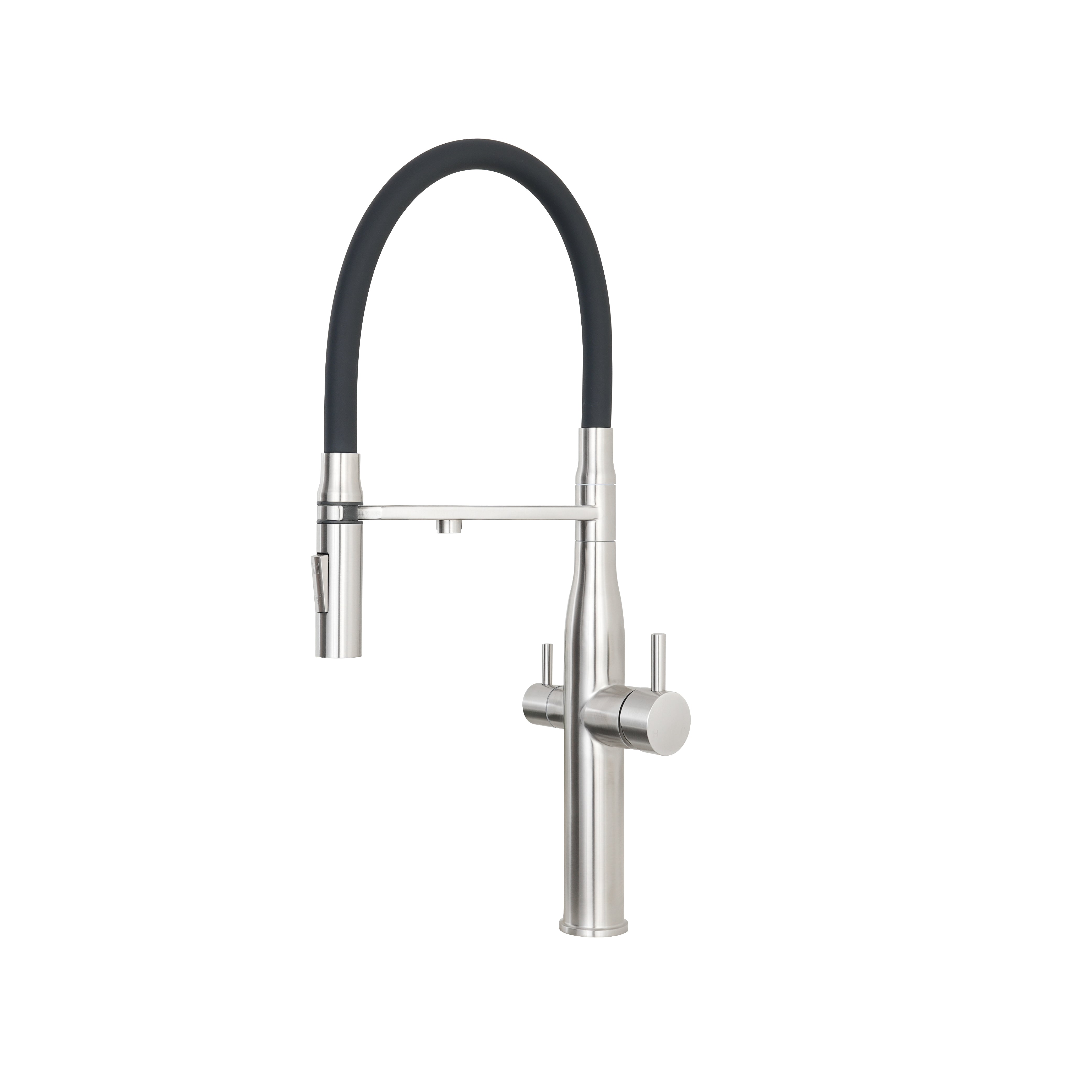 Pull Out - 3 Way Kitchen Mixer Tap - Brushed