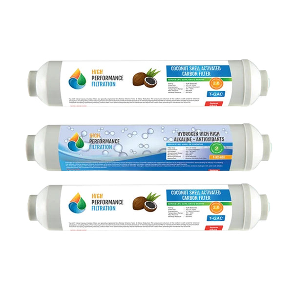 Replacement Cartridge Pack for 6 Stage Portable Reverse Osmosis Water Filter System with Alkalising Filter