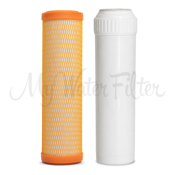 Replacement Cartridge Pack for Rain Water ULTRAPURE 10" Twin Benchtop/Under Sink Water Filter System with Low Alkaline