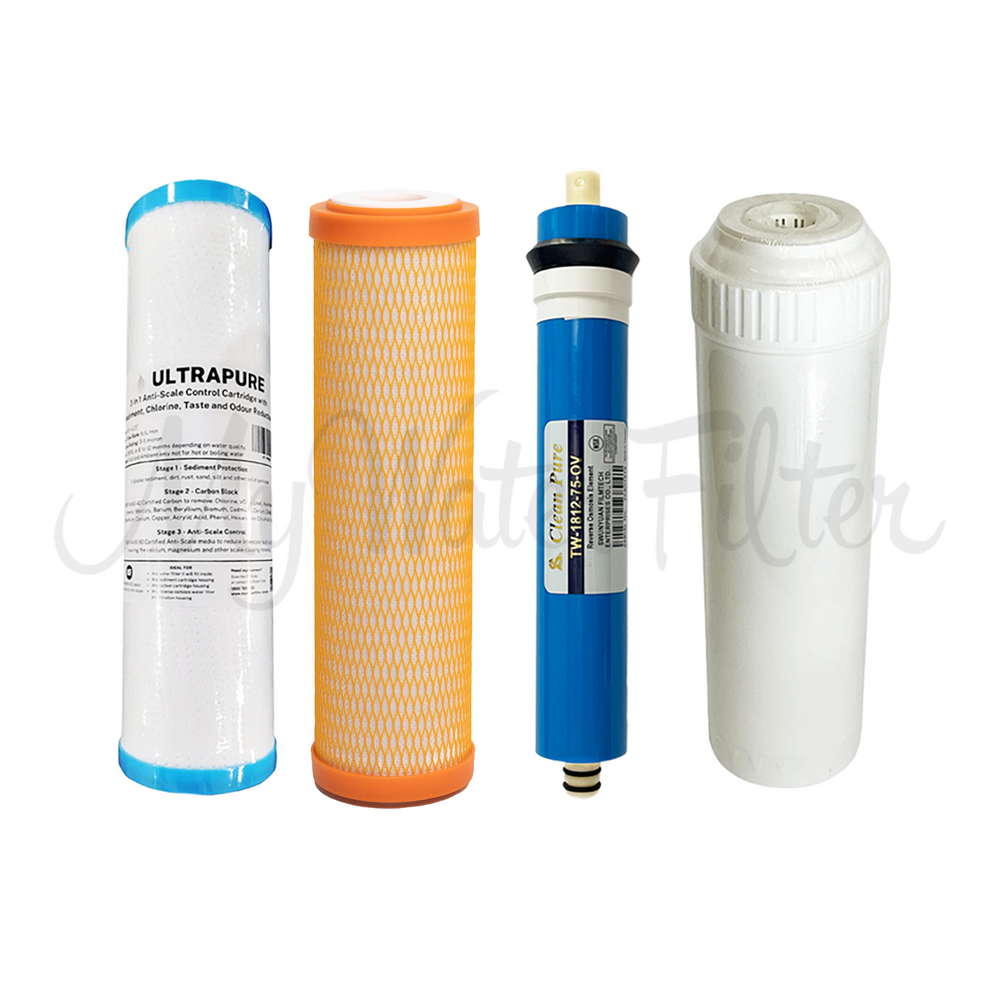 ULTRAPURE Toxic Contaminant Remover Triple Undersink Reverse Osmosis Water Filter Replacement Cartridge Pack with watermark