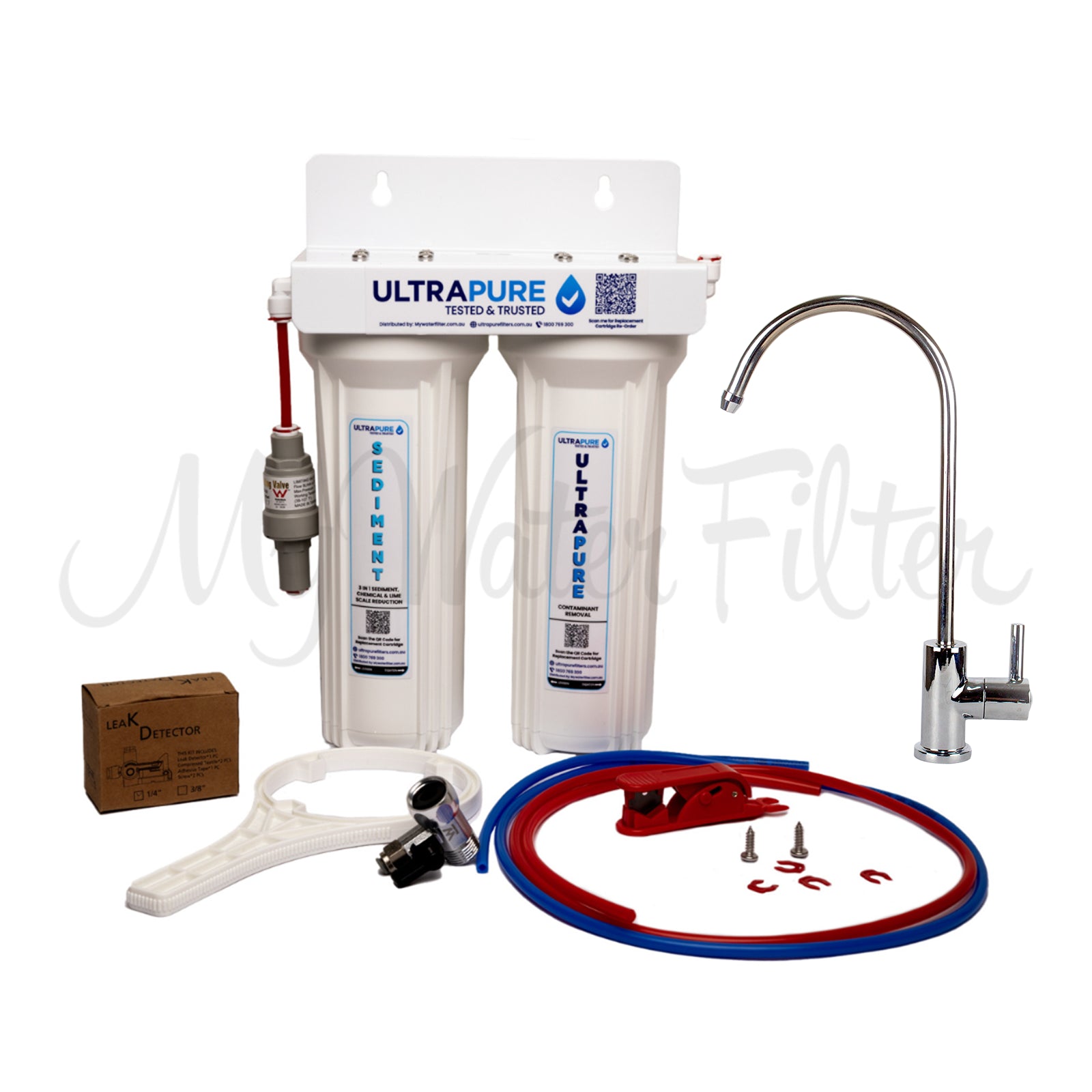 ULTRAPURE 10" Twin Under Sink Water Filter System with Sediment Protection with watermark