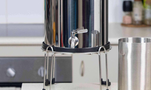 Stainless steel tap as part of the Filteroo Superoo