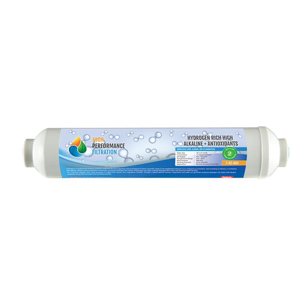 Puretron T300 Hydrogen Rich Inline Water Filter Replacement Cartridge in white background