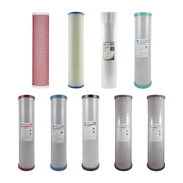 Replacement Cartridge Pack for HPF 20" x 4.5" Single Stage Big Blue Whole House Water Filter System