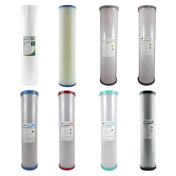 Replacement Cartridge Pack for HPF 20" x 4.5" Twin Big Blue Whole House Water Filter System
