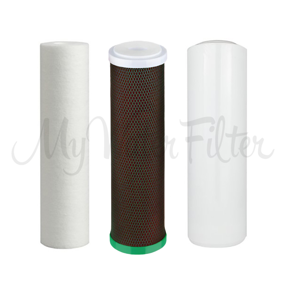 Replacement Cartridge Pack for ULTRAPURE Aragon 10" Triple Under Sink - Benchtop Water Filter with Alkaline & Sediment Protection with watermark