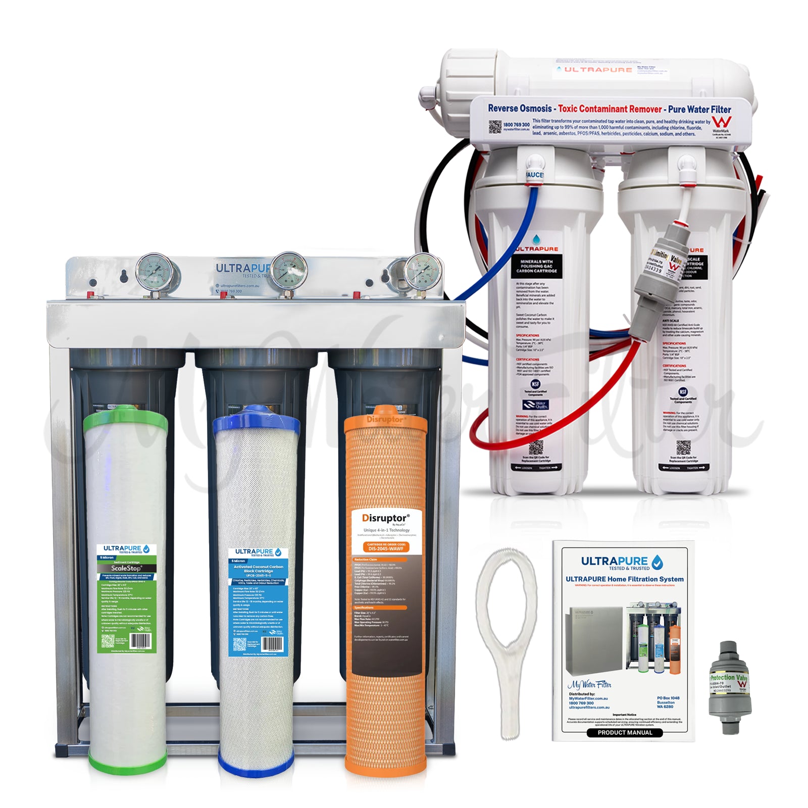 ULTRAPURE Home Filtration System with Super Seal Cartridges & Undersink Pure Drinking Water System watermarked